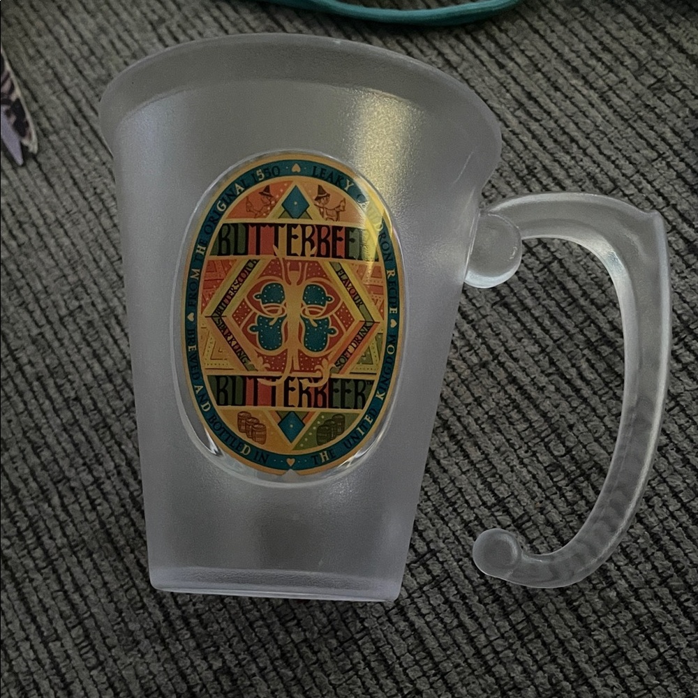Harry Potter Collect Frosted Glass Butter Beer Mug with Colorful Label from NYC